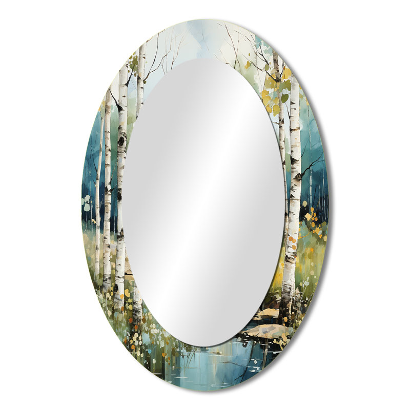Miroir mural Birch Woods Whispering Winds X, 36 po x 24 po