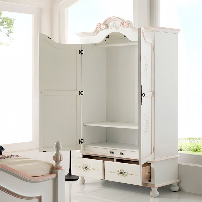 Armoire américaine à deux portes peintes