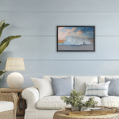 Frozen Iceberg Sunset Floating Frame, design by Richard Silver