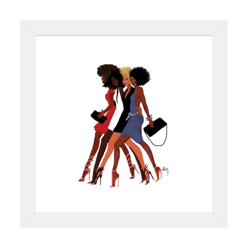 « 4 US » par Nicholls Kobi, reproduction d’art, Papier encadré blanc, Blanc, H 16 po x l 16 po x p 1 po