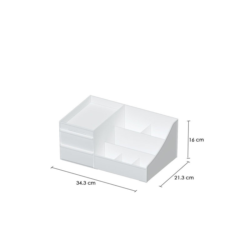 Organisateur de maquillage, Blanc