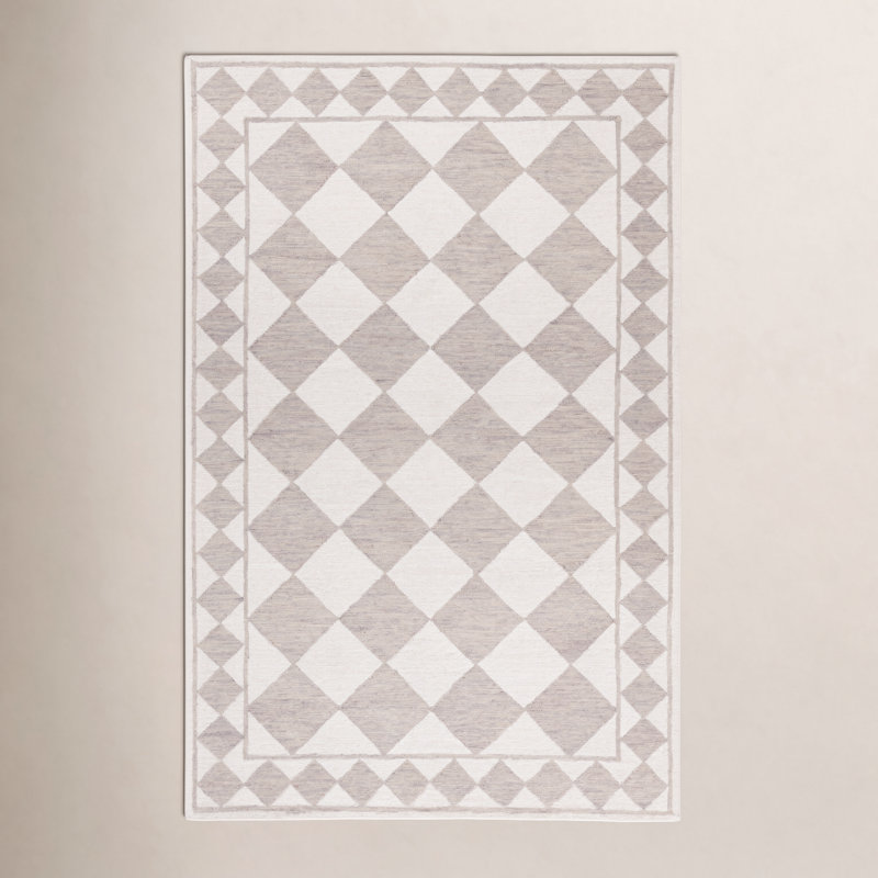 Tapis géométrique touffeté à la main Wharton, Rectangle 6 pi x 9 pi