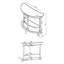 Armoire à vin autoportante en métal classique en bois blanc classique, 41 po de hauteur, meubles de rangement pratiques pour la salle à manger