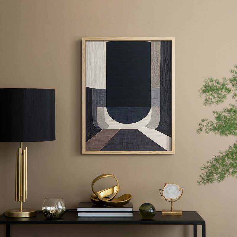 ABSTRACT Series DCLXXXIV Framed Print - Solid Wood, Naturel, H 11 po x l 9 po