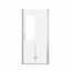 Porte de douche, verre trempé de 1/4 po (6 mm), cadre en aluminium chromé, film antidéflagrant