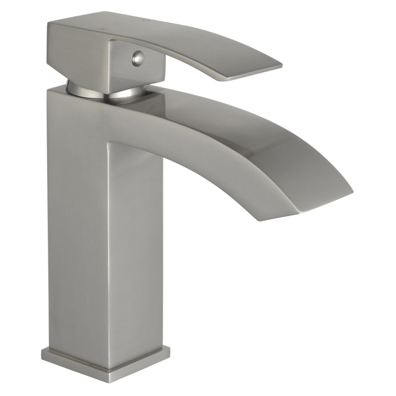 Robinet pour salle de bain à un trou Marella, Nickel brossé