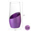 4 verres à vin mauve 11 oz