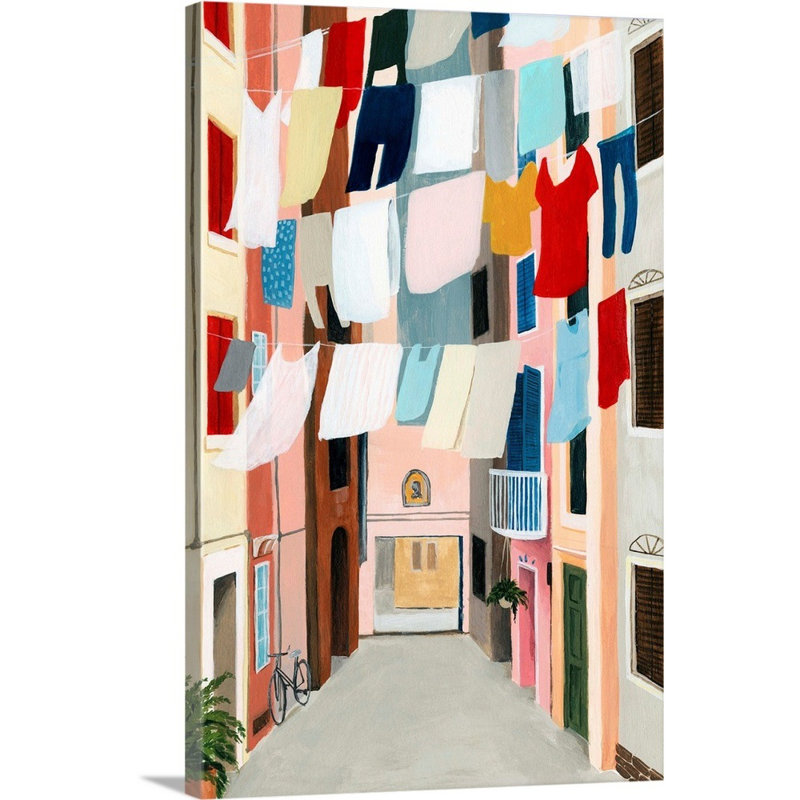 « Laundry Day II » par Grace Popp-impression sur toile, Toile tendue, H 48 po x l 32 po x P 1,25 po