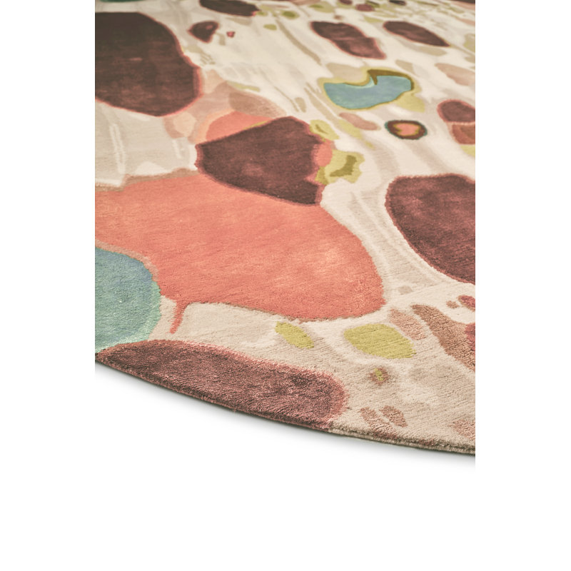 Chihuly Oyster Stucco Area Rug, Round 8'