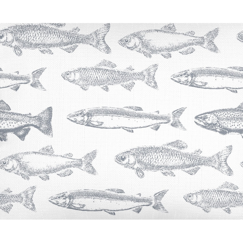 Printed Pillows Linen Animal Print Accent Pillow, Gray, Rectangle 28" H x 36" W, Down Blend