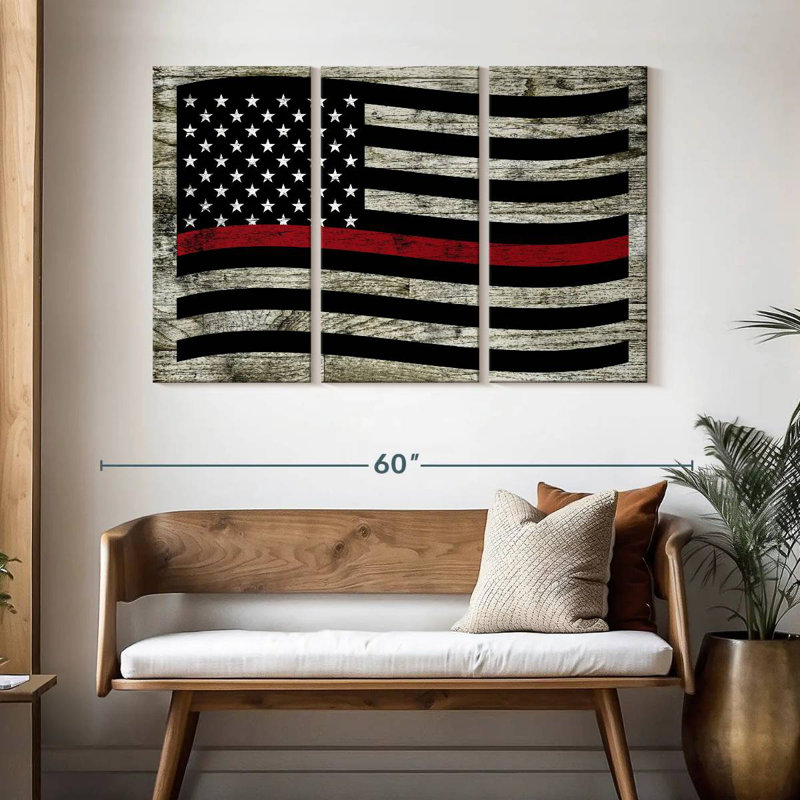 Lelar US Firefighter Flag, 32" H x 50" W