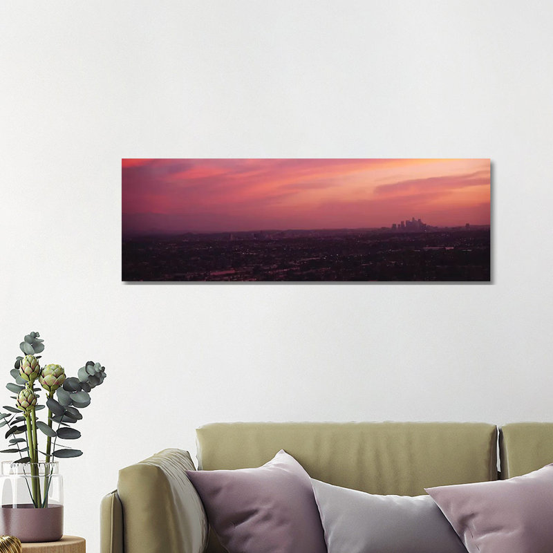 Buildings In A City - Wrapped Canvas Panoramic Print, 121.92 cm H x 40.64 cm W x 3.175 cm D