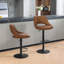 Simonsen Swivel Upholstered Adjustable Height Counter Stool with Metal Frame-1737976916