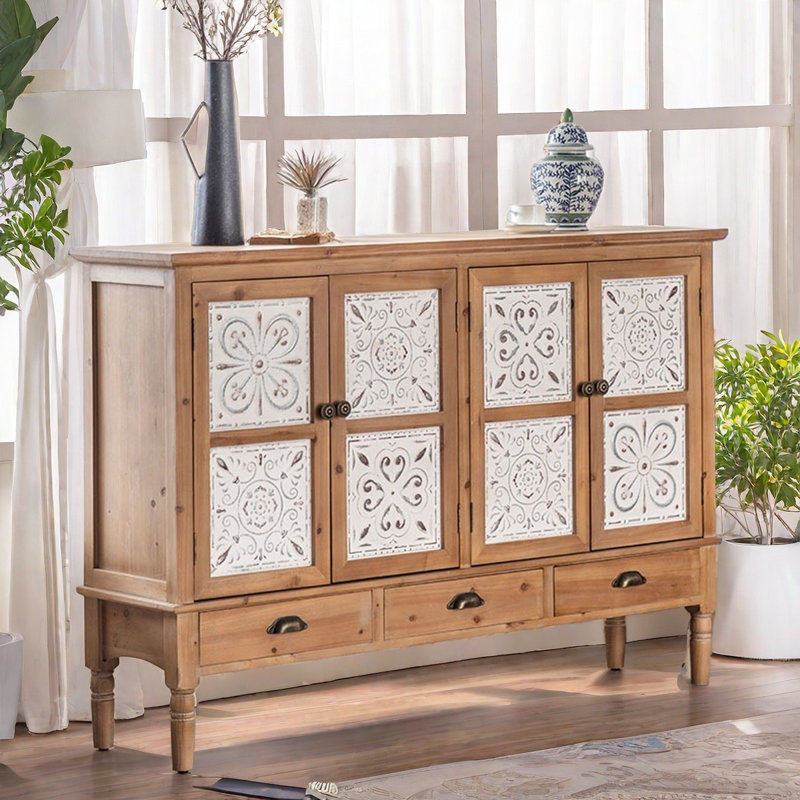 Armoires d'appoint en bois massif rétro