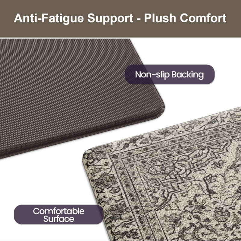 Floral Anti-Fatigue Non-Skid Kitchen Mat