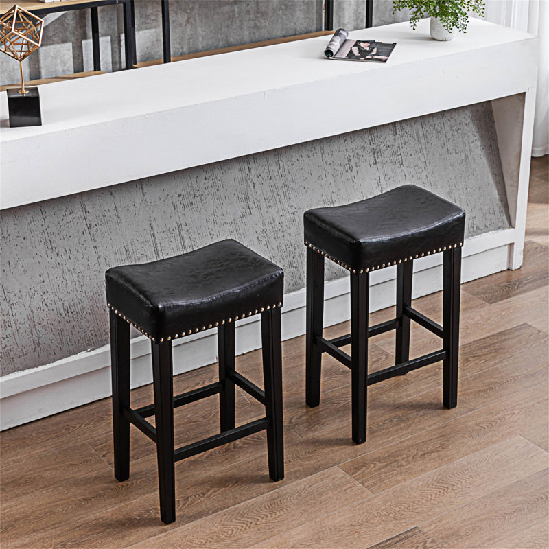 Tabourets de bar à hauteur de comptoir de 26 po Hornsey, Noir, Tabouret de bar (siège d'une hauteur de 29 po)
