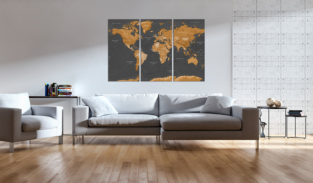 Leinwandbild - World Map: Modern Aesthetics