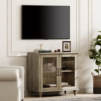 Meuble télé pour téléviseur de 43 po ou moins en bois massif et manufacturé Corretta