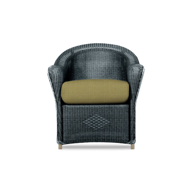 Reflections Outdoor Dining Armchair, Demo Oatmeal, Denim Blue