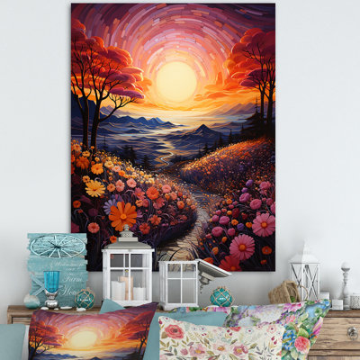 Bejhorn Sunset Horizon Pointillism III sur toile