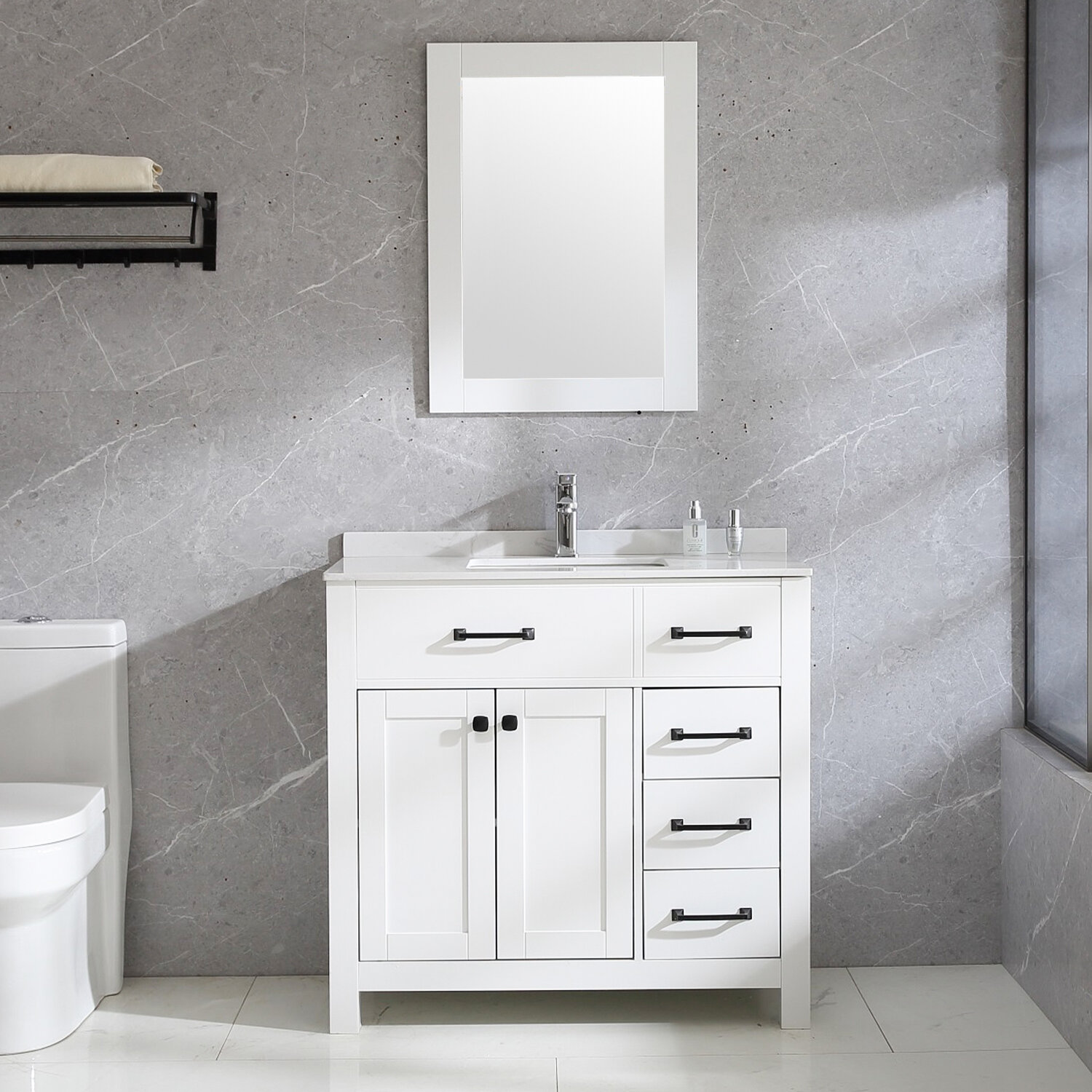 Latitude Run® Kialen Vanity with 3 Mirrors and 5 Drawers & Reviews