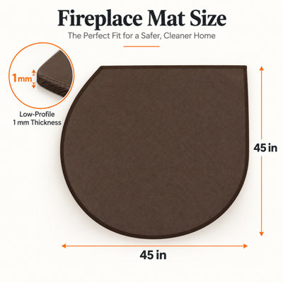 Tapis brun en fibre de verre revêtu de fibre de verre, 45 po