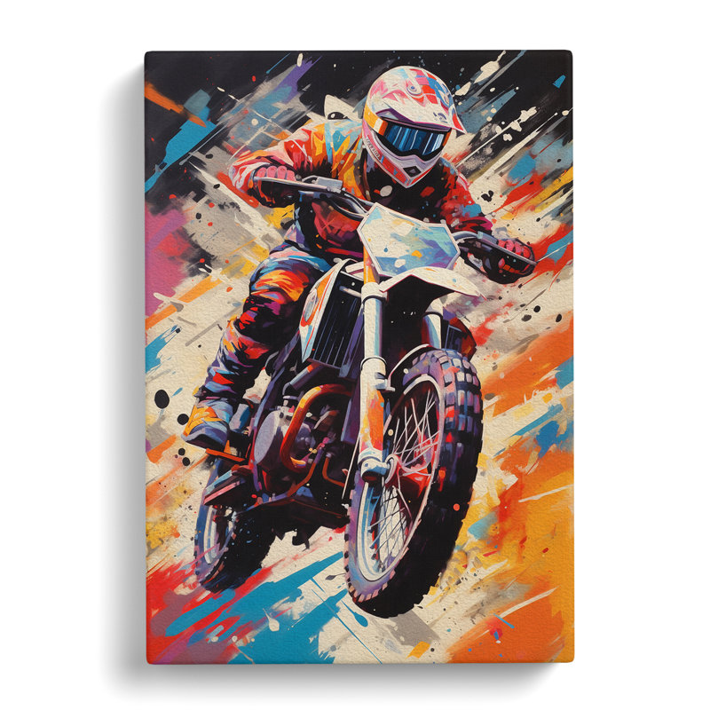 Motorbike Orphism - No Frame Print, 60cm H x 40cm W x 3cm D