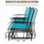 Banc oscillant avec table centrale Outsunny