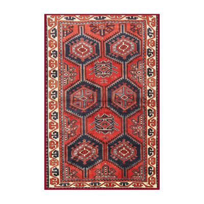Tapis rouge à motif sud-ouest