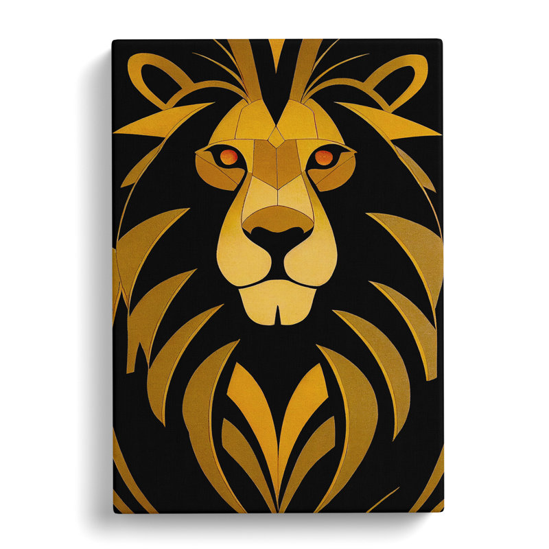 Lion Deco Vol.4 - Wrapped Canvas, 60cm H x 40cm W x 3cm D