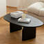 Table basse noire en bois massif