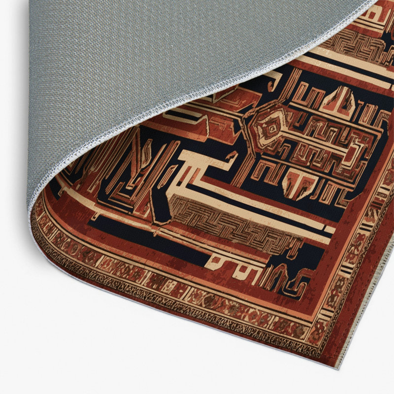 ArtDeco Brown Indoor and Outdoor Area Rug, Rectangle 8' x 10'