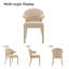 Ensemble de 4 chaises de salle à manger rembourrées avec accoudoirs Boucle-130701019