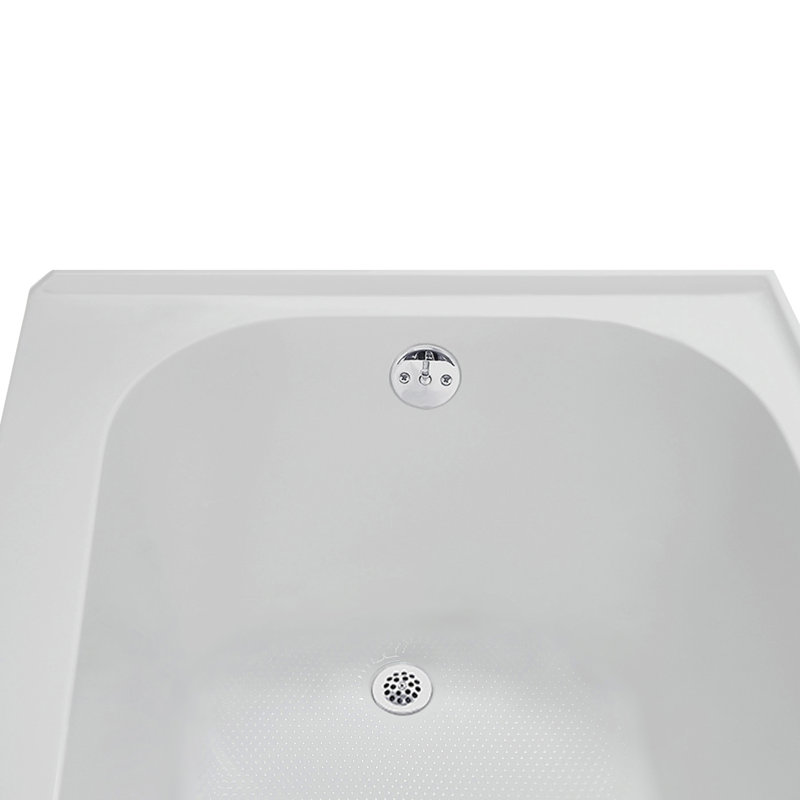 Streamline 60 in. x 30 in. Acrylic Left-Hand Drain Alcove Bathtub in Glossy White With External Drain, Glossy White