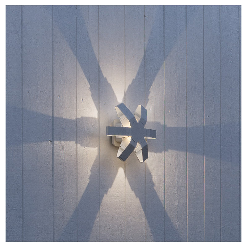Integrated LED Outdoor Flush Mount, Matt White