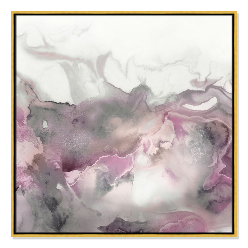 «Mint Bubbles I - Blush Version Print» par Casa Fine Arts, H 31,5 po x l 31,5 po, Or