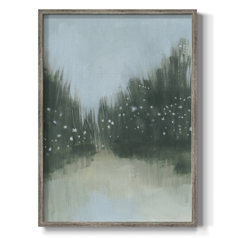 Marsh Morning Fog II, reproduction encadrée - bois massif, H 11 po x l 9 po