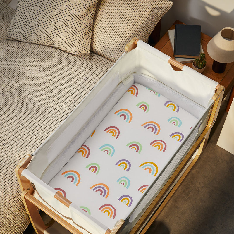  Ensemble de draps pour lit simple - Lit de bébé - Arc-en-ciel multi