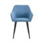 Ensemble de 2 fauteuils de détente pour salle à manger avec pieds en métal noir loisirs Modern Living, beige, tissu TEDDY