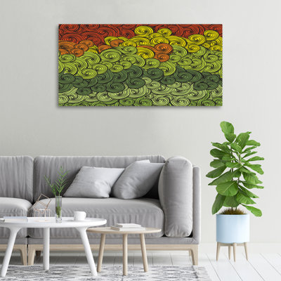Colorful Waves - No Frame Print on Canvas