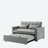 55'' Velvet Convertible Loveseat Sleeper Sofa with Adjustable Backrest, Pull-Out Bed and Pillows-98055980