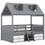 Structure de lit simple en bois, gris