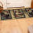 Machine Washable Non-Slip Rubberback Rooster Kitchen Runner Rug