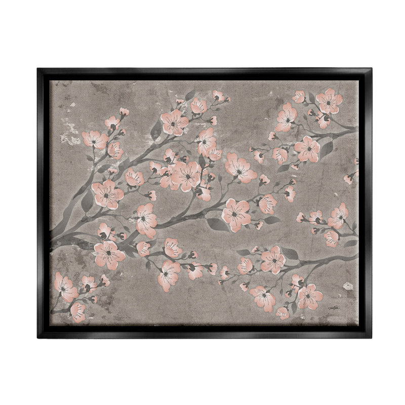 «Cherry Blossom», giclée par Diane Stimson, Cadre flottant noir de jais, H 25 po x l 31 po x P 1,7 po