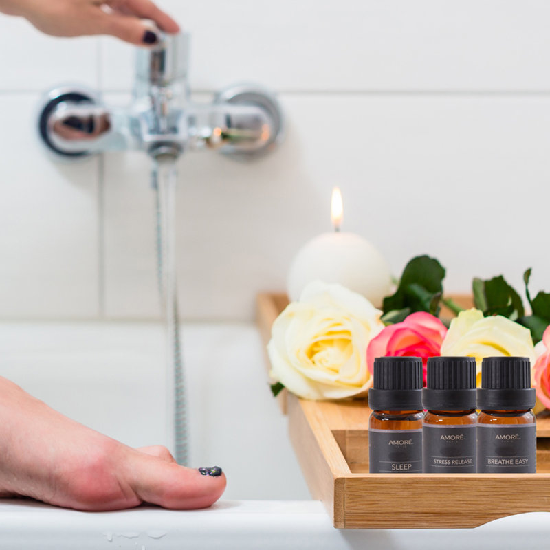 Ensemble de 6 huiles essentielles d'aromathérapie
