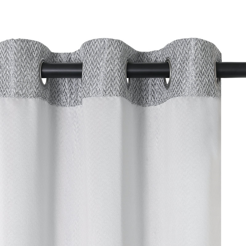 Circleville Blackout Curtains / Drapes Pair, Silver