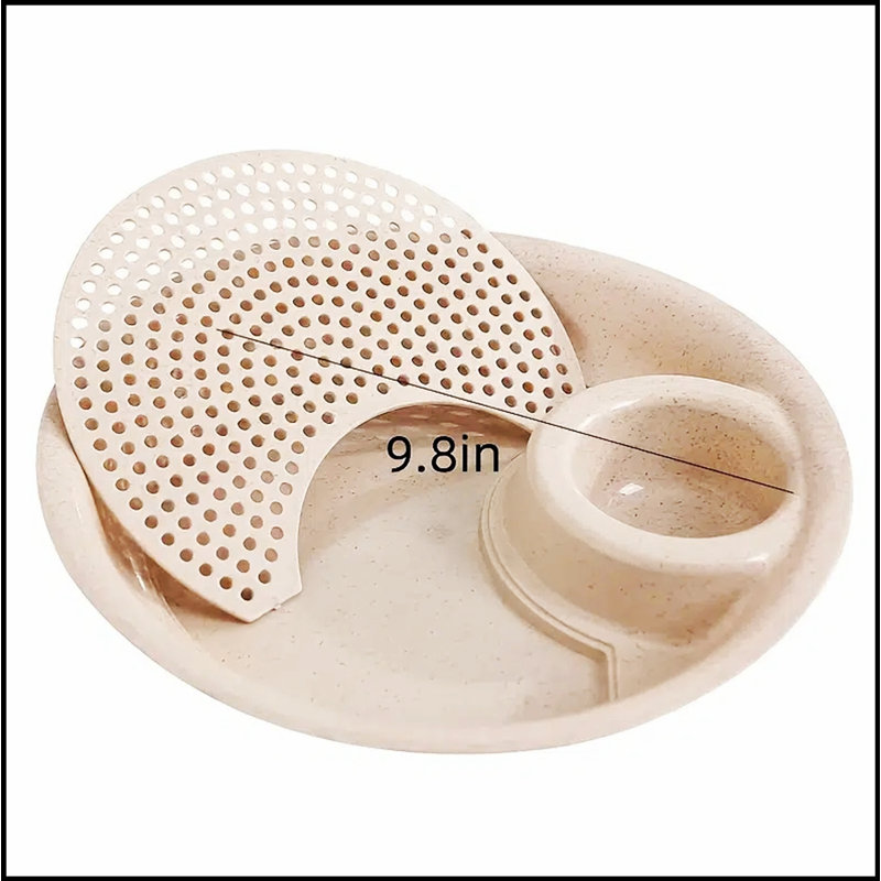 Plateau de boulette pratique à double couche avec plaque de vinaigre, pour servir et ranger les boulettes à la maison, Blanc