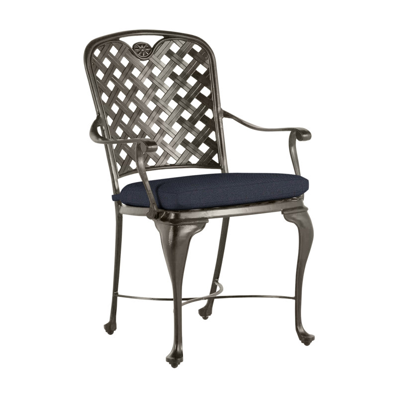 Fauteuil Provance, Pas de soudure, Lin marine, Craie