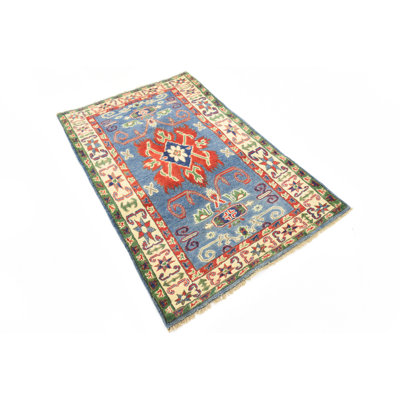 One-of-a-Kind 2'10" X 4'5" New Age Wool Area Rug in