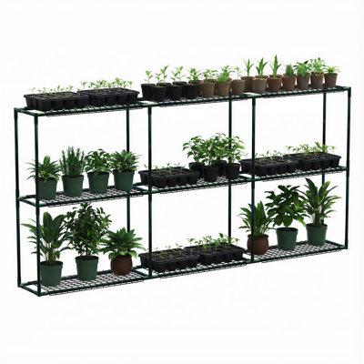 3-Tier 3-Layer Metal Garden Plant Stand